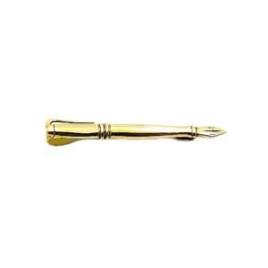 Χρυσό Clip Γραβάτας 14Κ σε σχήμα πένας
